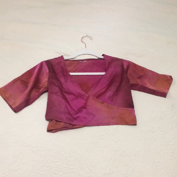 Hand Dyed Silk Crop Top Wrap - Picture 1 of 2